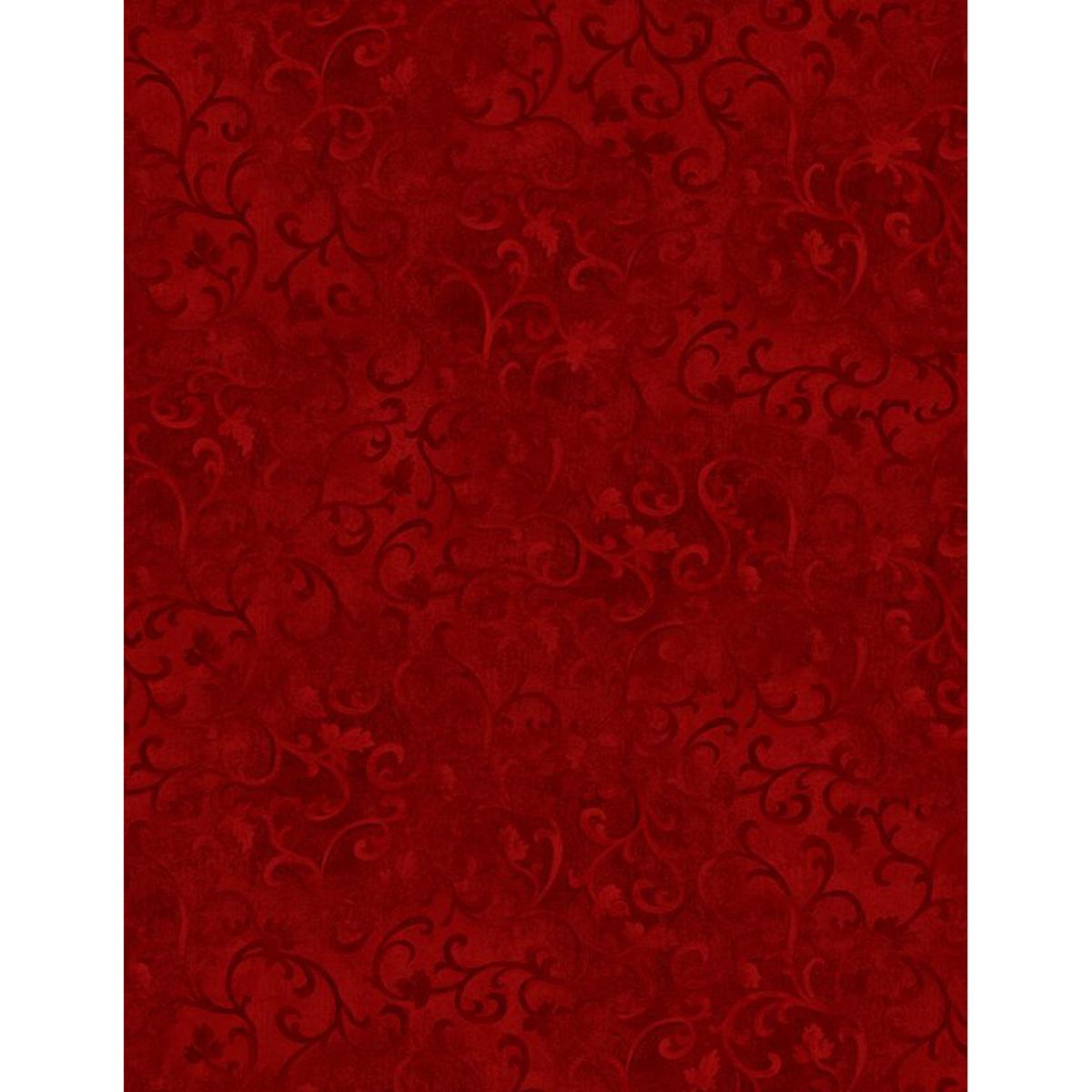 Essentials Scroll Dark Red Cotton Fabric 1077-89025-339