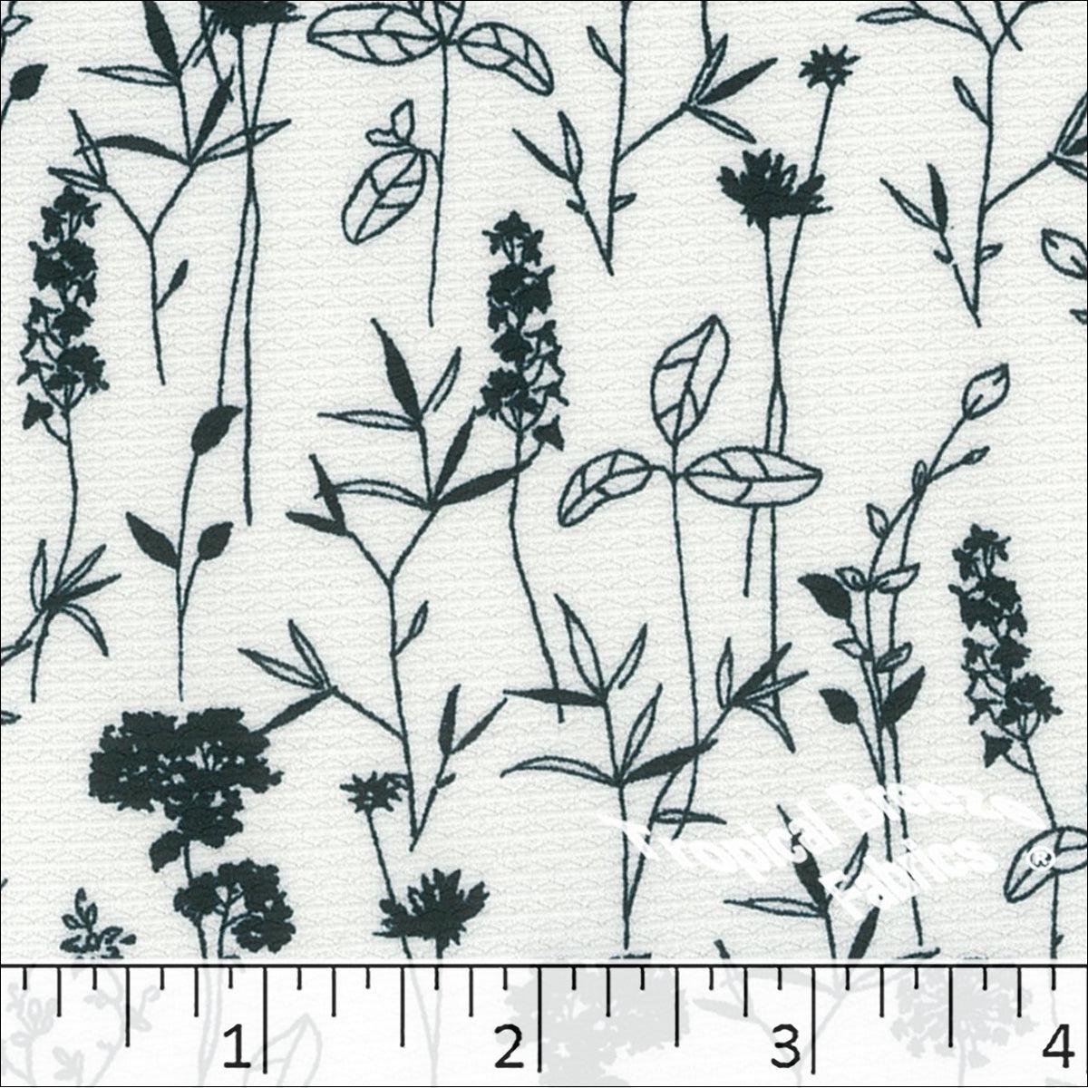 Honeybee Knit Floral Print Polyester Fabric 32853