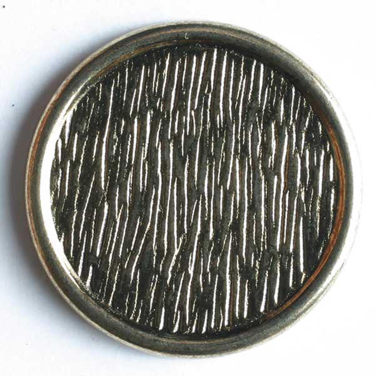 Round Antique Gold Button with Ridged Edge 1885