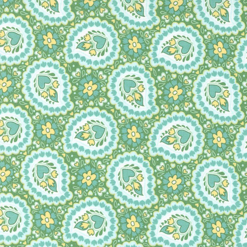 Sunflowers in My Heart Collection Provence Paisley Cotton Fabric 27323