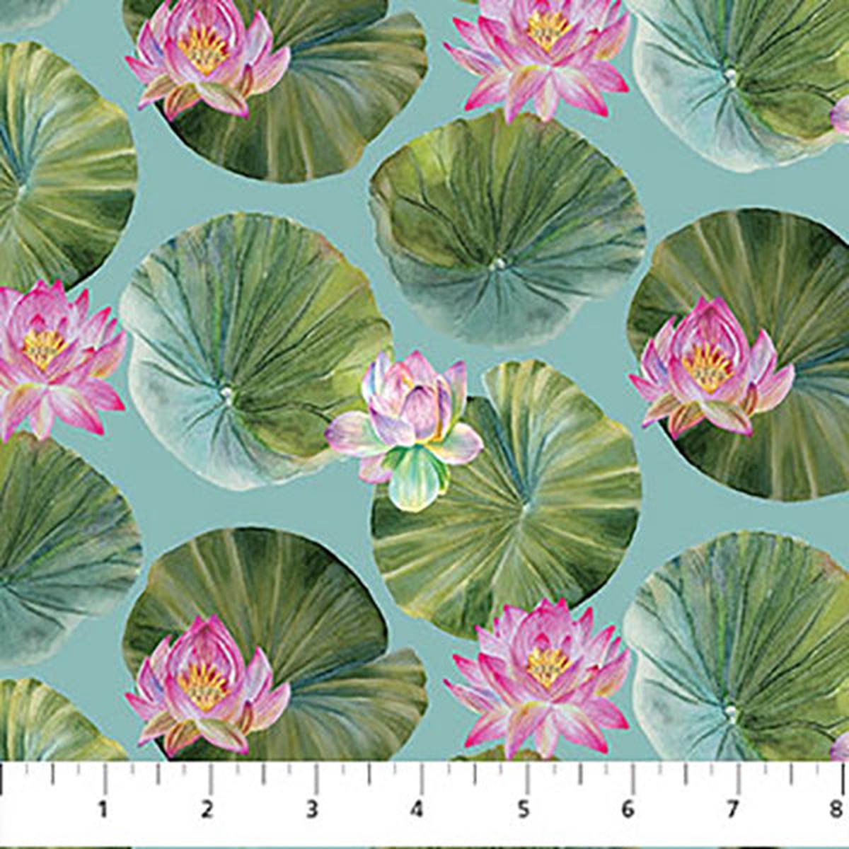 Water Lilies Collection Lily Pads Cotton Fabric DP25059