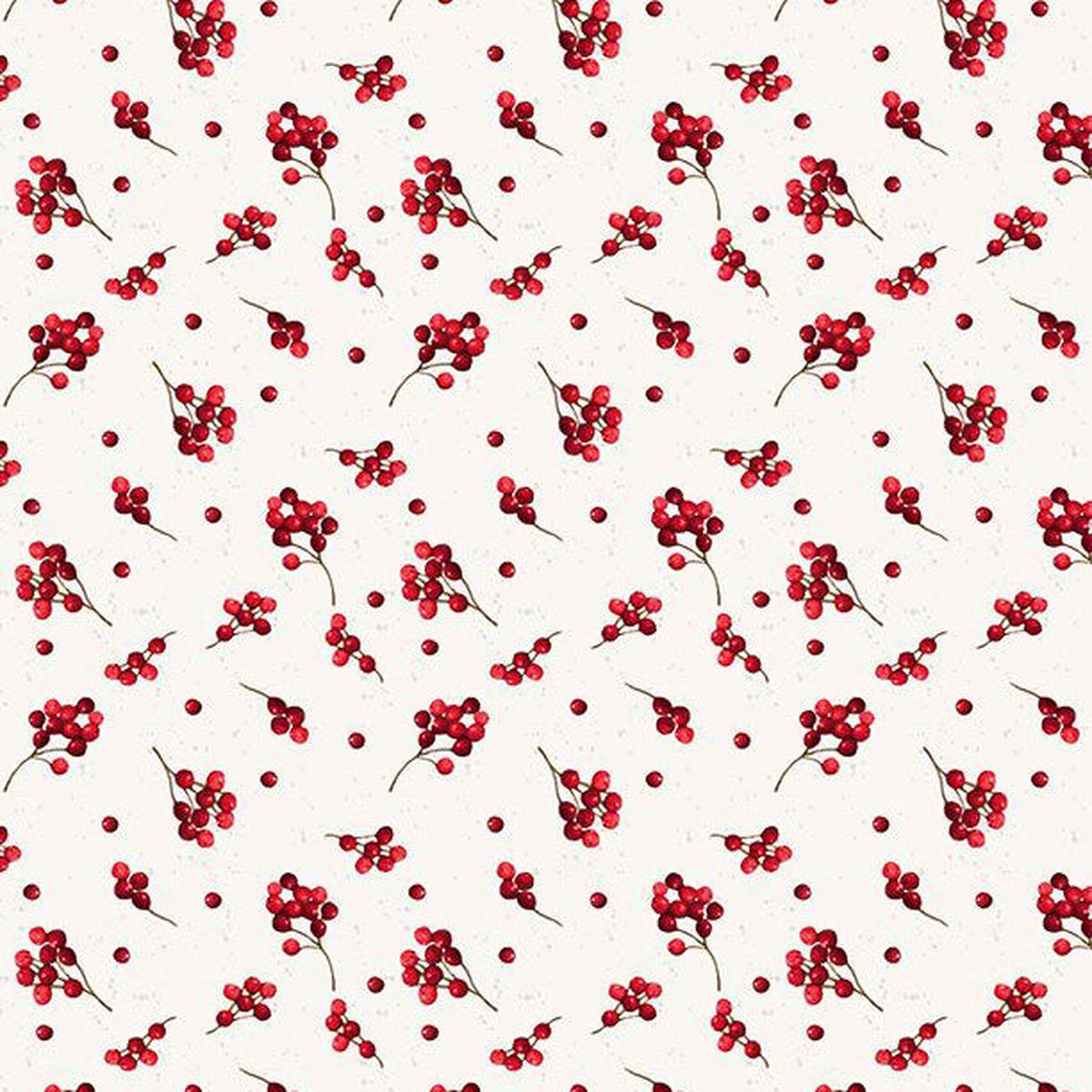Cardinal Charm Collection Berry Toss Cotton Fabric 39932