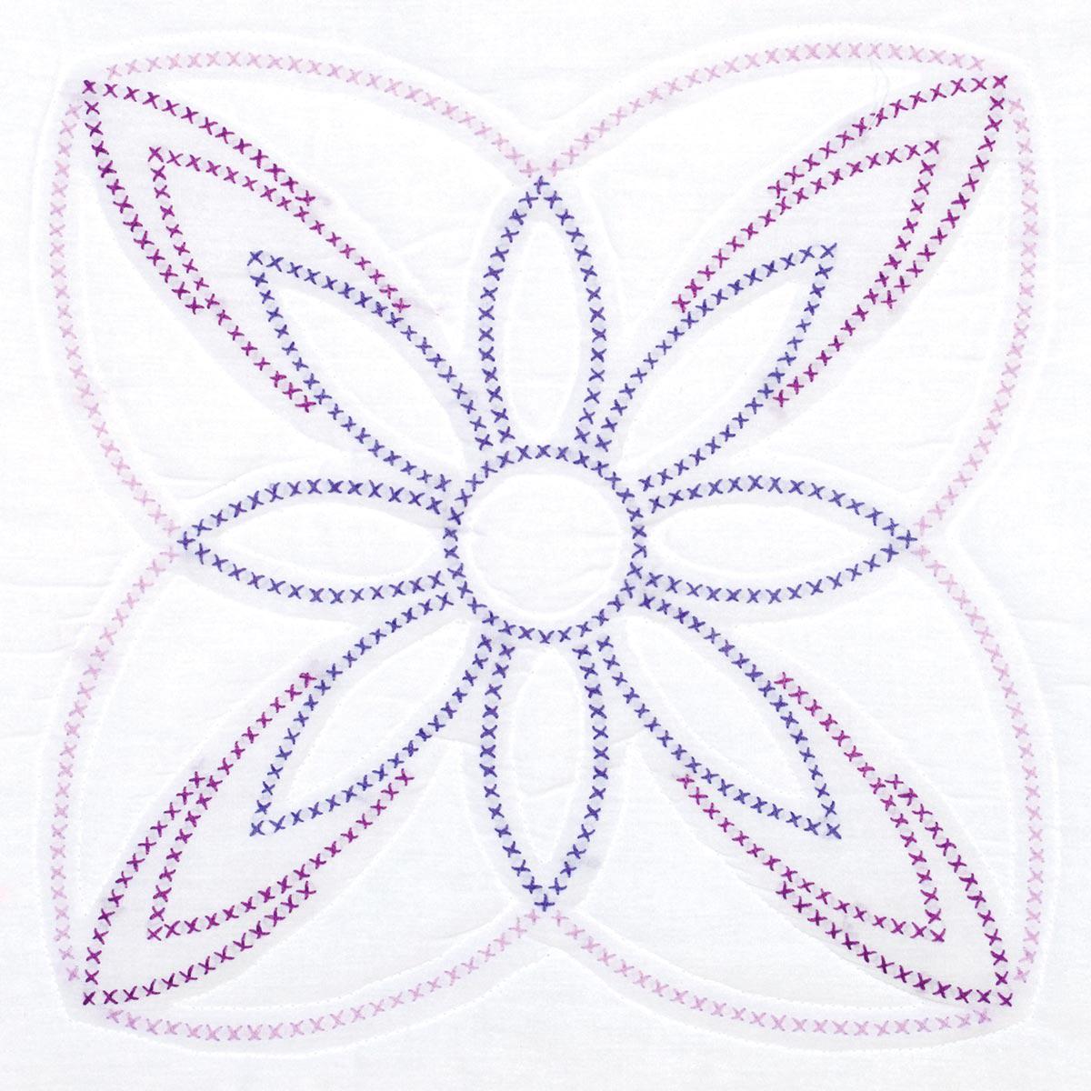 Cross-Stitch Bloom 18-Inch Quilt Blocks 732-847
