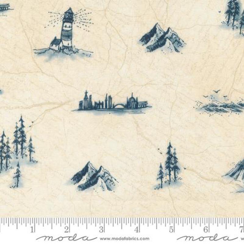 Longshore Collection Landscape and Nature Cotton Fabric 24610