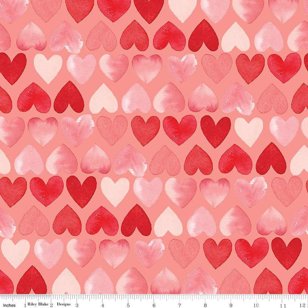 My Valentine Collection Hearts Cotton Fabric C14151