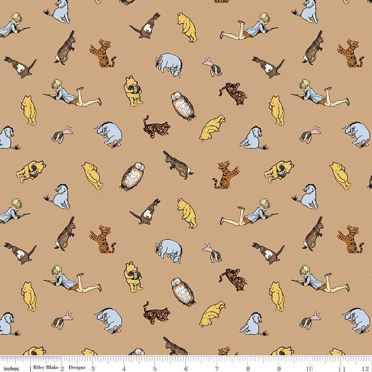 Winnie the Pooh Collection Characters Cotton Fabric C17003