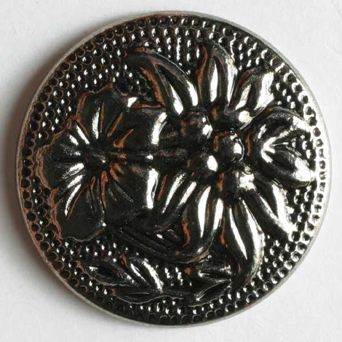 Antique Silver Floral Buttons 1981