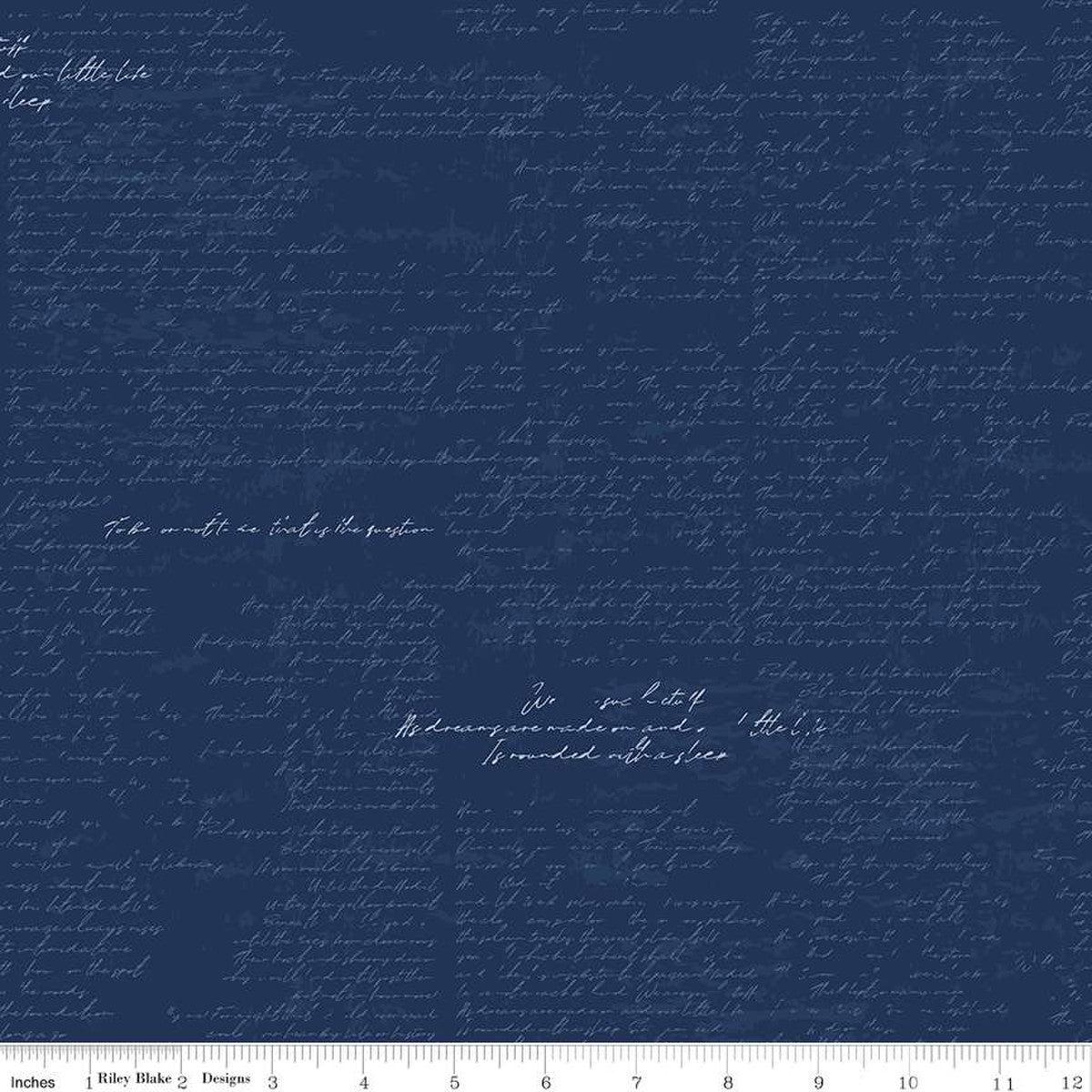 Between the Pages Collection Manuscript Cotton Fabric C15372