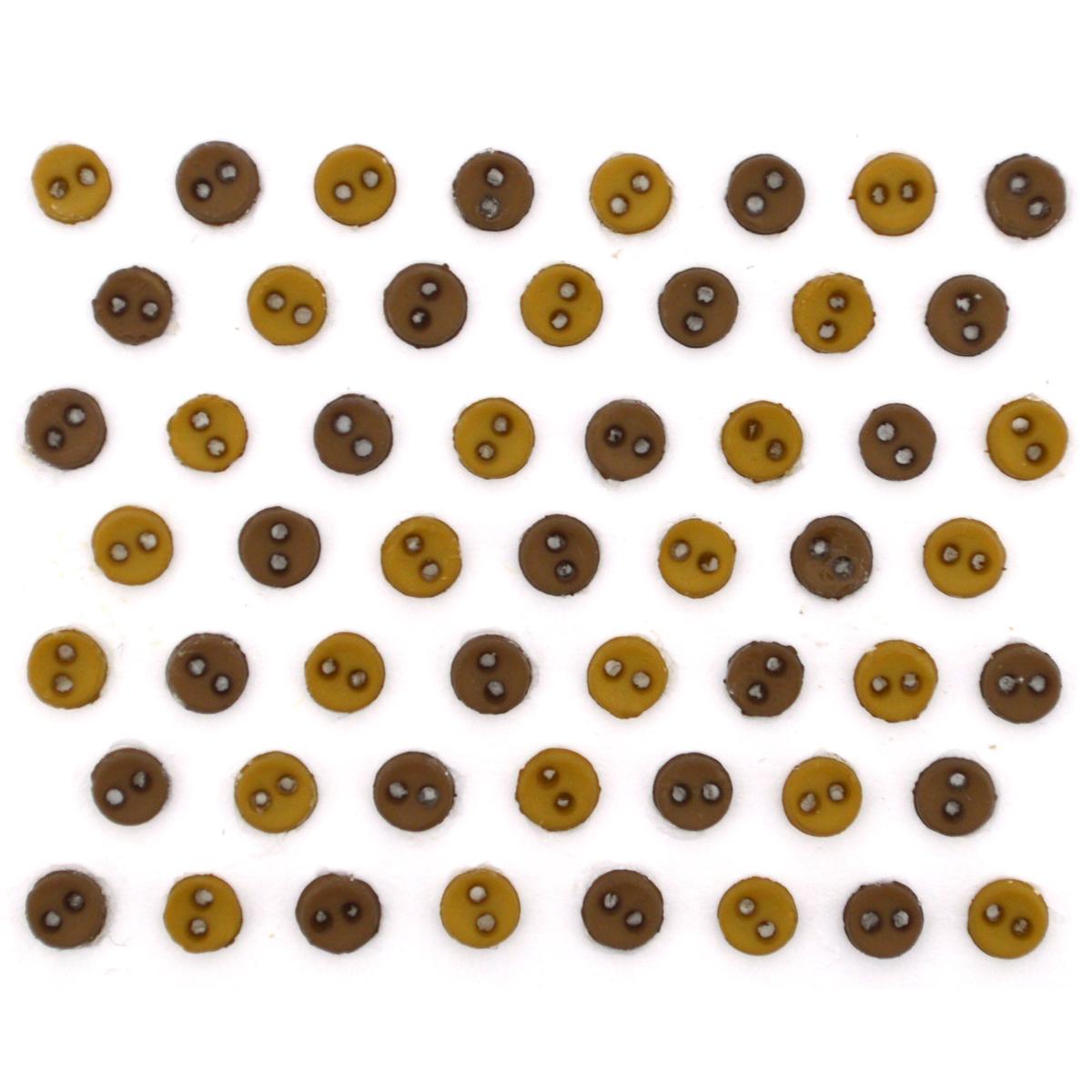 Buttons Micro Mini Brown 9524