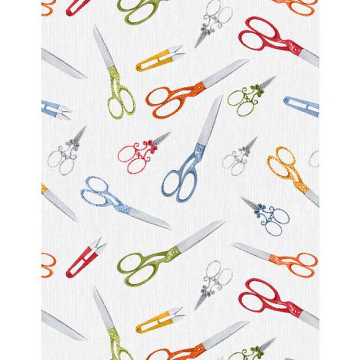 Common Threads Collection Scissors Cotton Fabric 21755