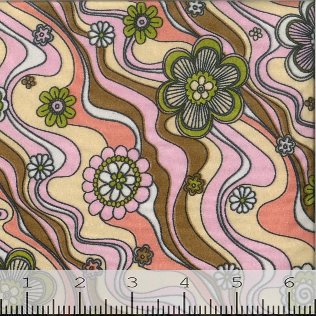 DTY Wavy Floral Print Fabric FA151
