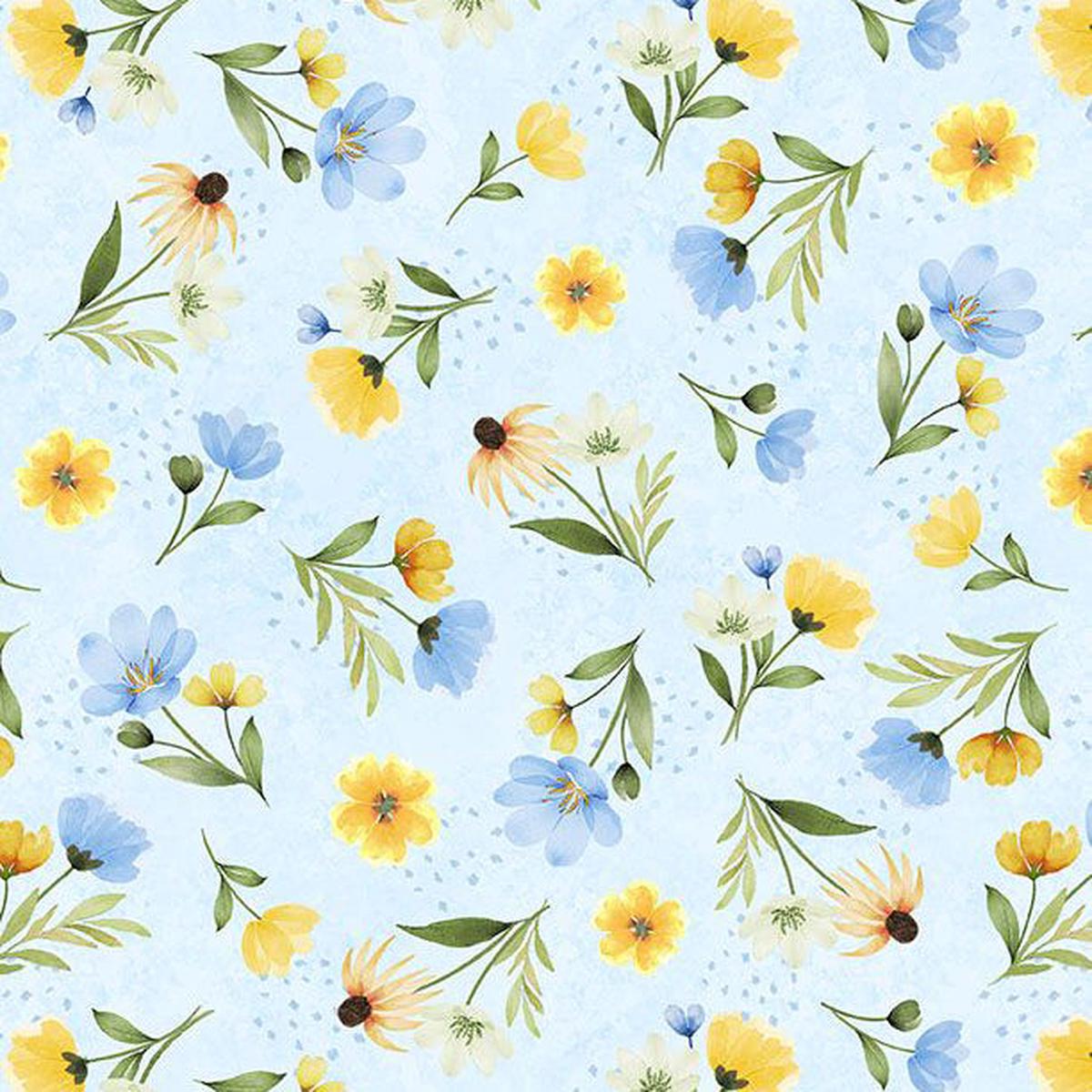 Gentle Meadow Collection Floral Toss Cotton Fabric 32114