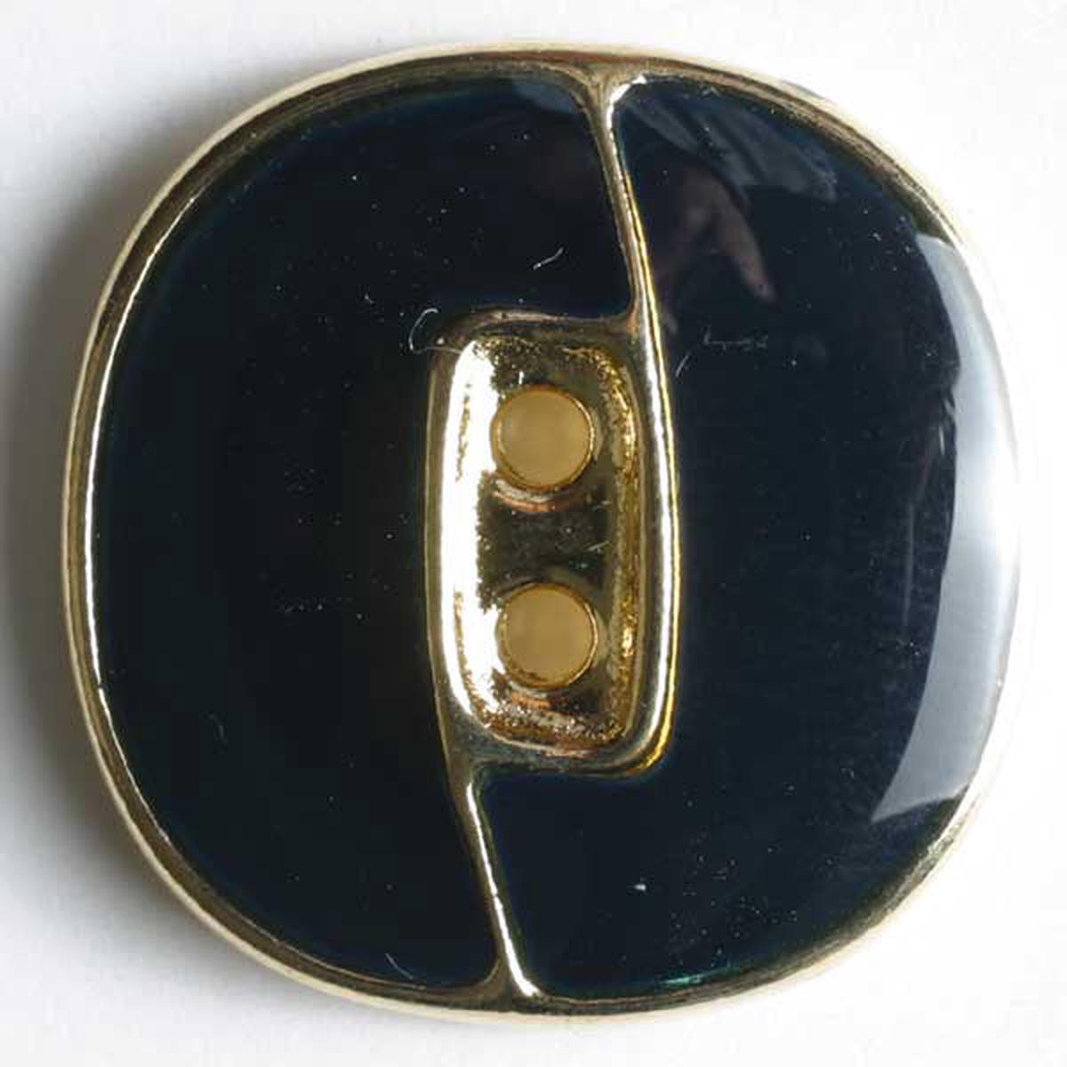 Gold and Dark Enamel Button 1499 1500