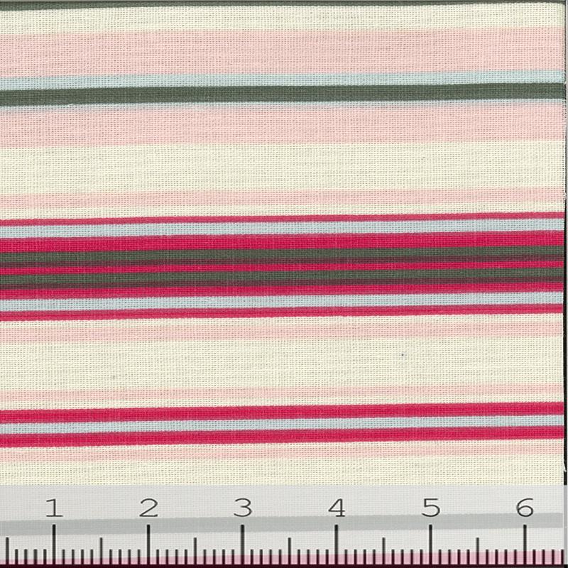 Linen Blend Striped Print Fabric 11746
