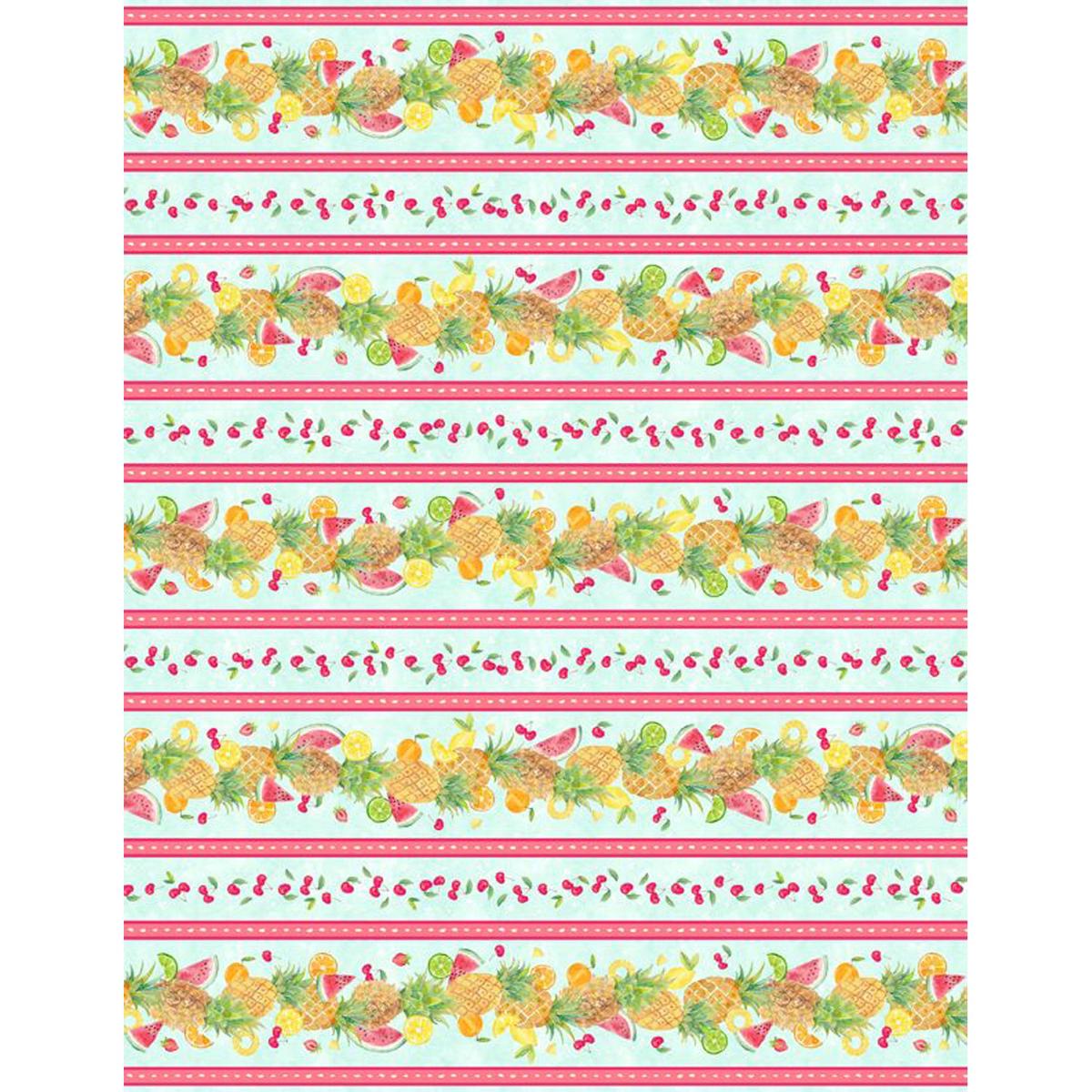 Squeeze The Day Collection Cotton Fabric Repeating Stripe Multi 1810-42461-435