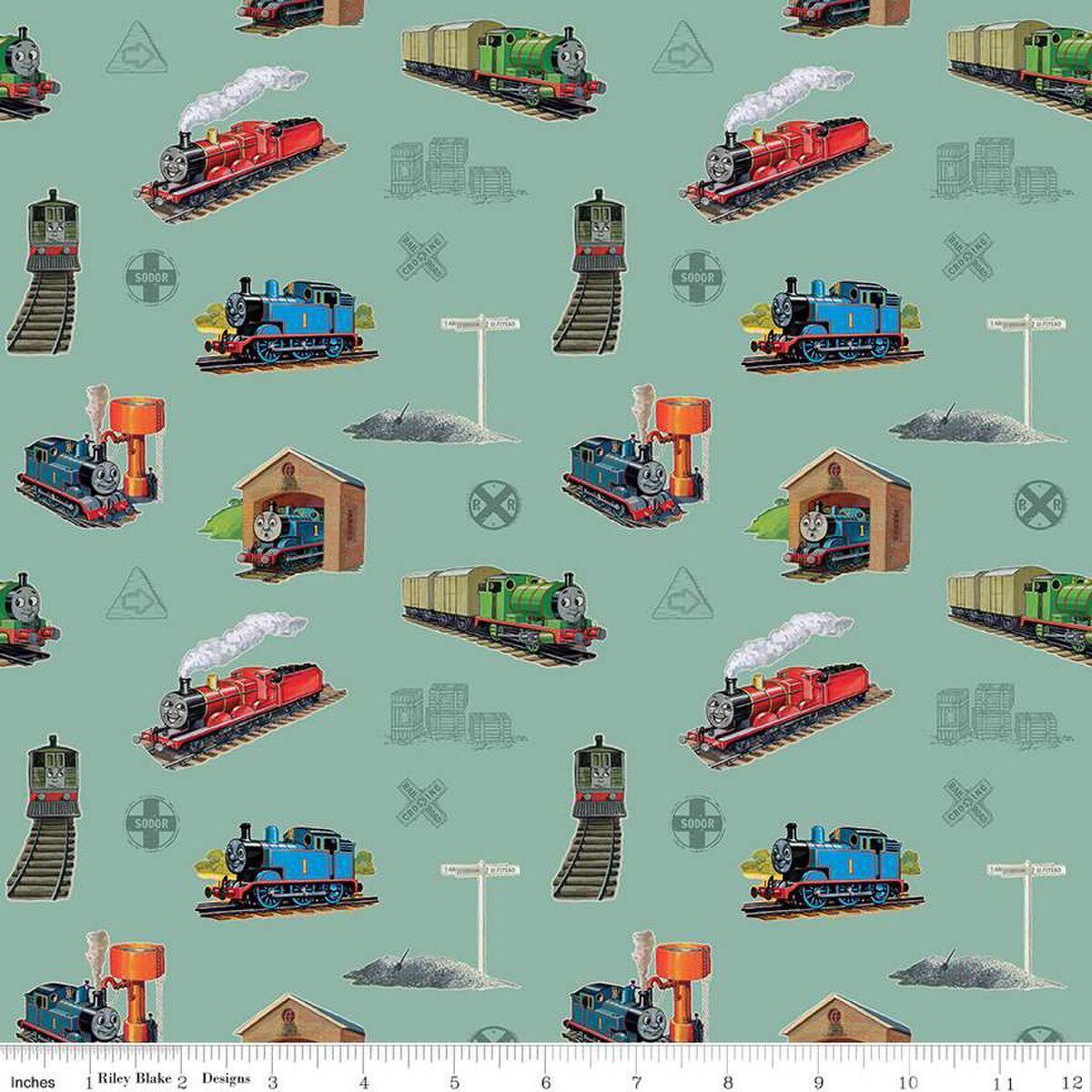 Thomas and Friends Collection Main Train Cotton Fabric CD17010