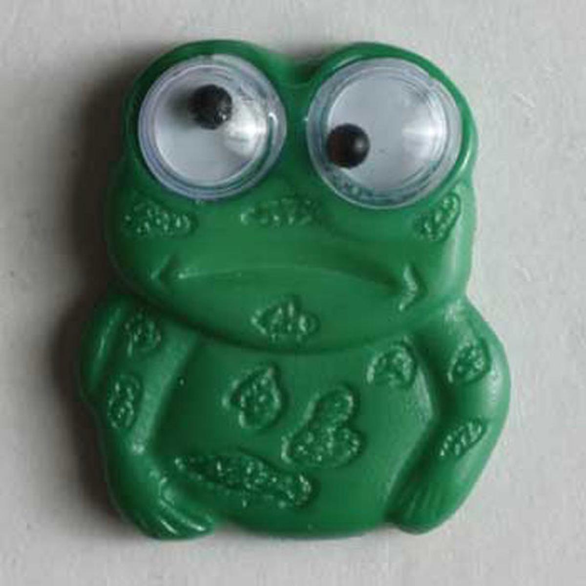 Googly Eye Green Frog Buttons 1573
