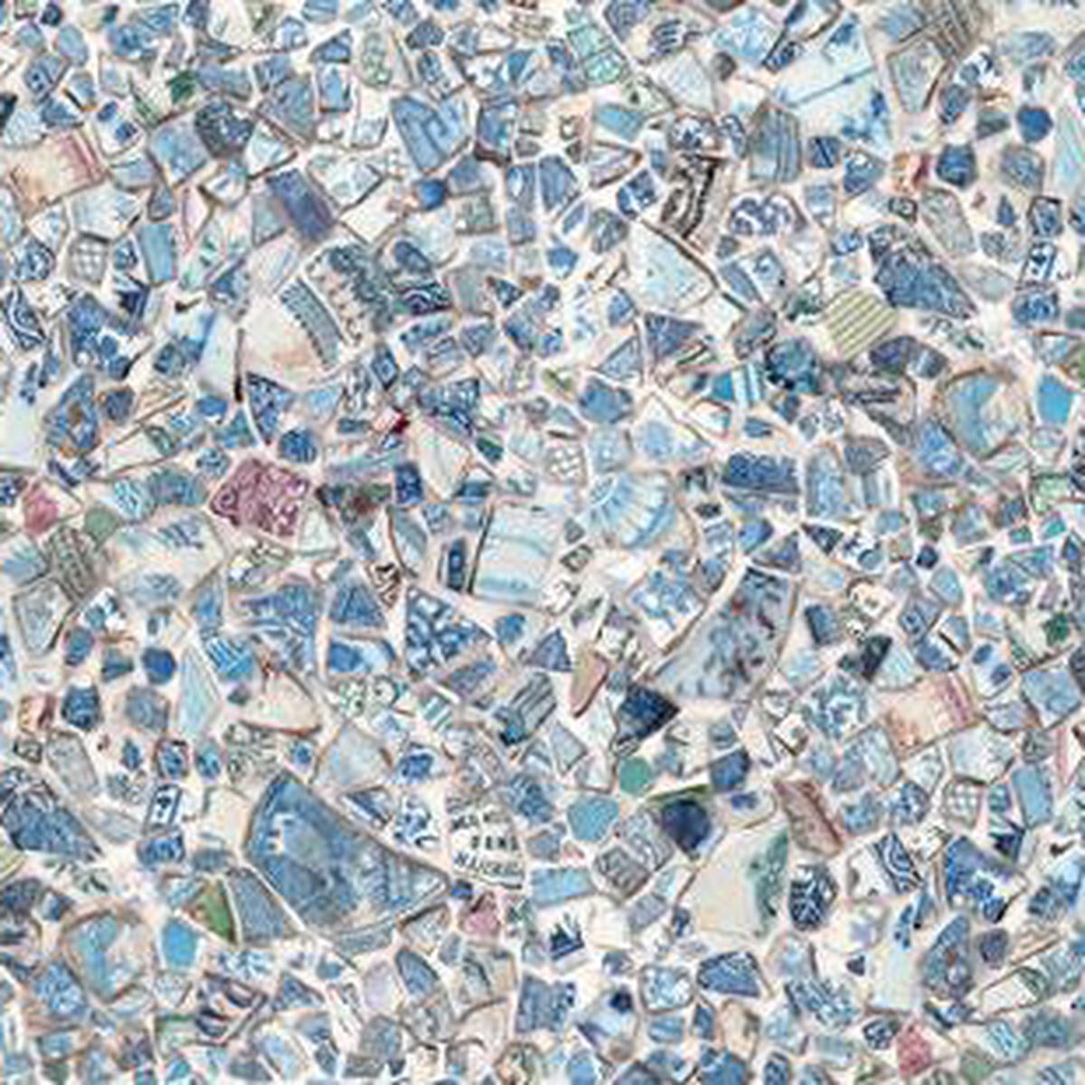 Larking Collection Novelty Mosaic Cotton Fabric 24630