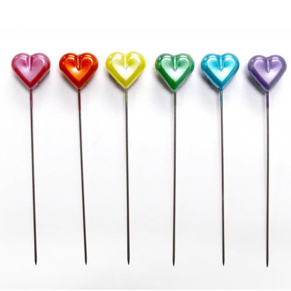 Pearl Head Pins- Heart 130