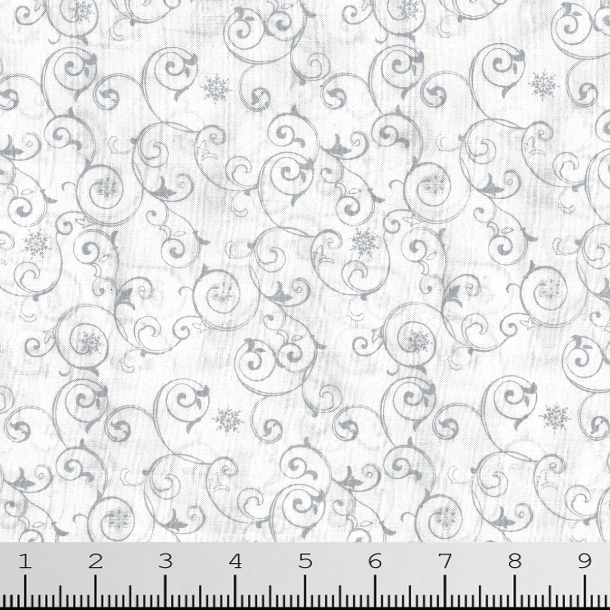 Snow Valley Swirls Cotton Fabric 1810-42458-991