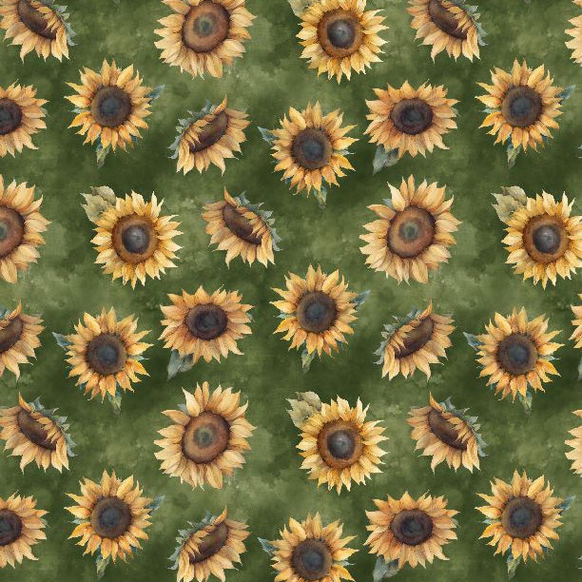 Sunkissed Collection Sunflower Toss Cotton Fabric 33917