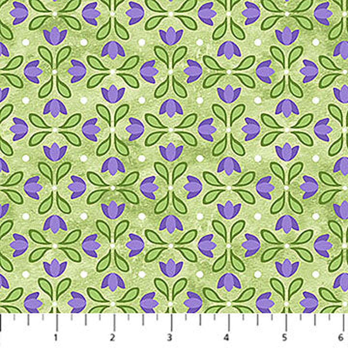 Tulip Garden Collection Geomtric Tulips Cotton Fabric 28498