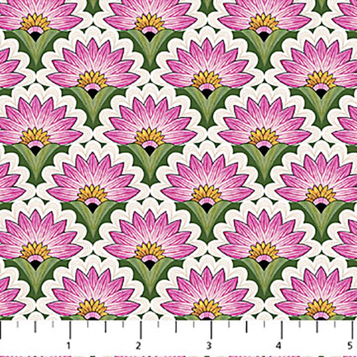 Water Lilies Collection Scallops Cotton Fabric 25061