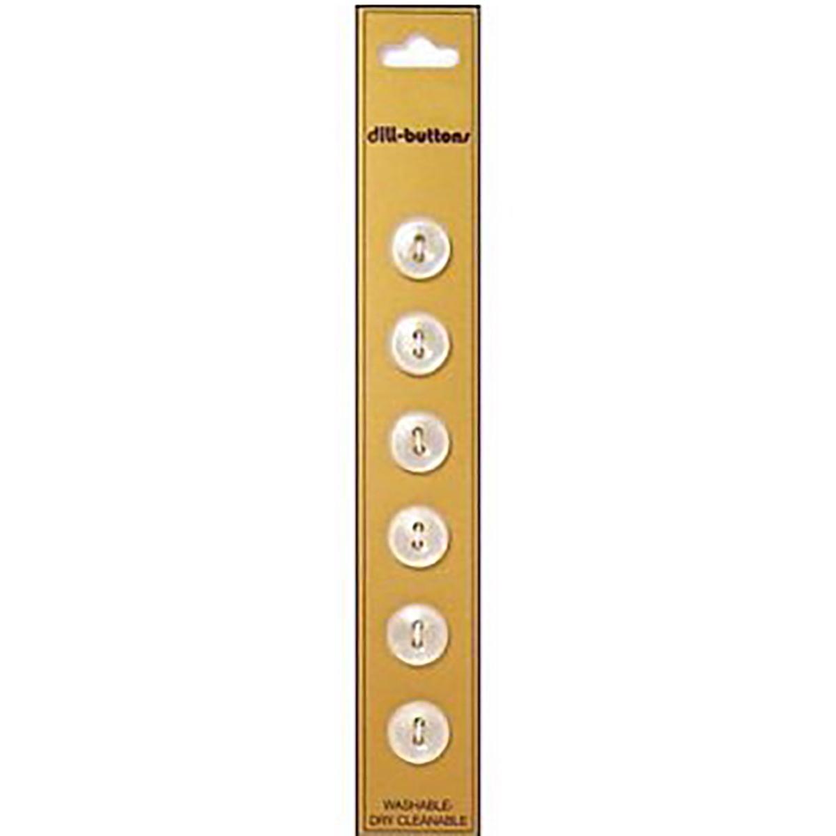 White Pearlized Buttons with Raised Edge