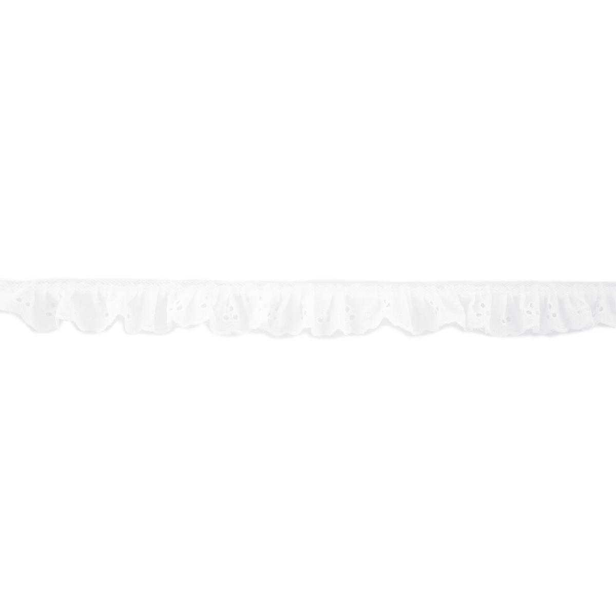 White Ruffled Eyelet Lace by the Yard