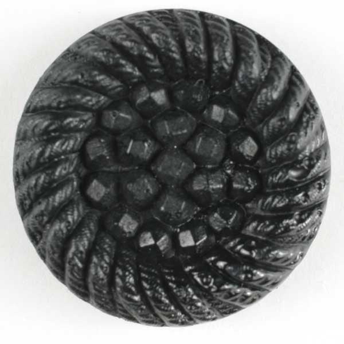 Black Carved Shank Button