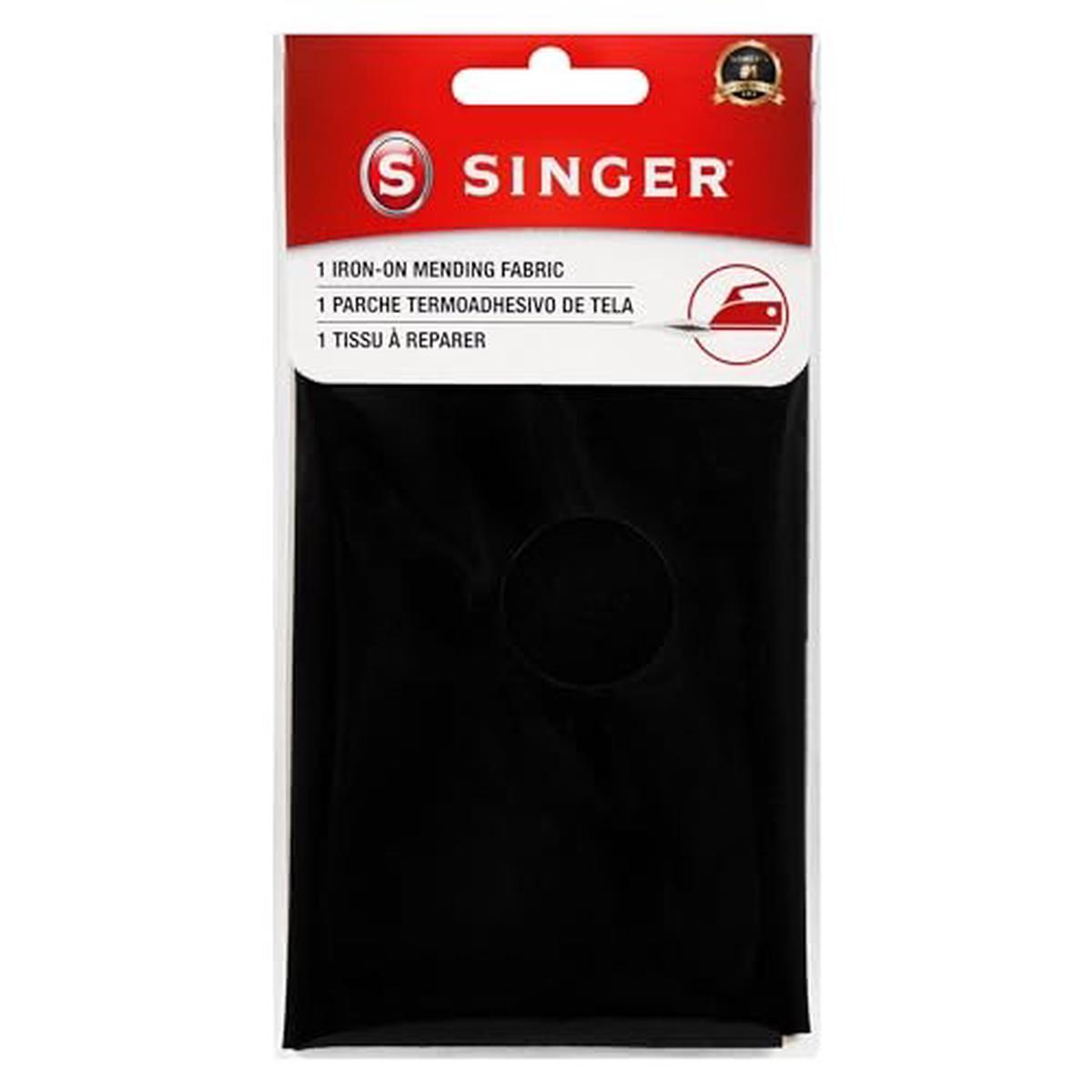 Black Iron-On Mending Fabric S-00022