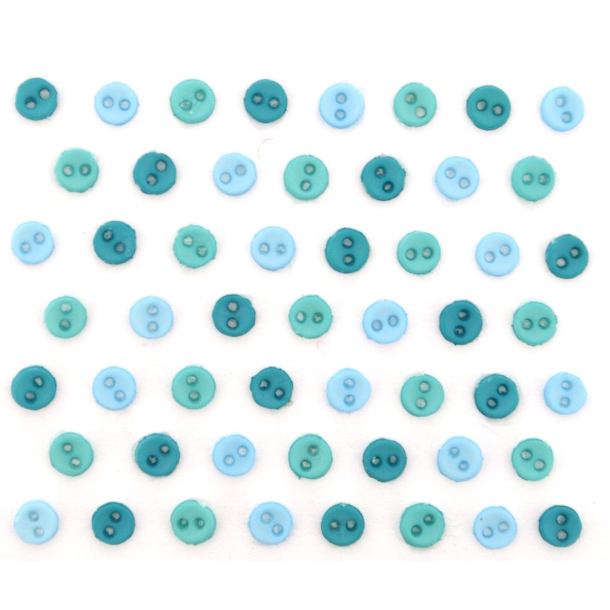 Buttons Micro Mini Round Ocean 9527