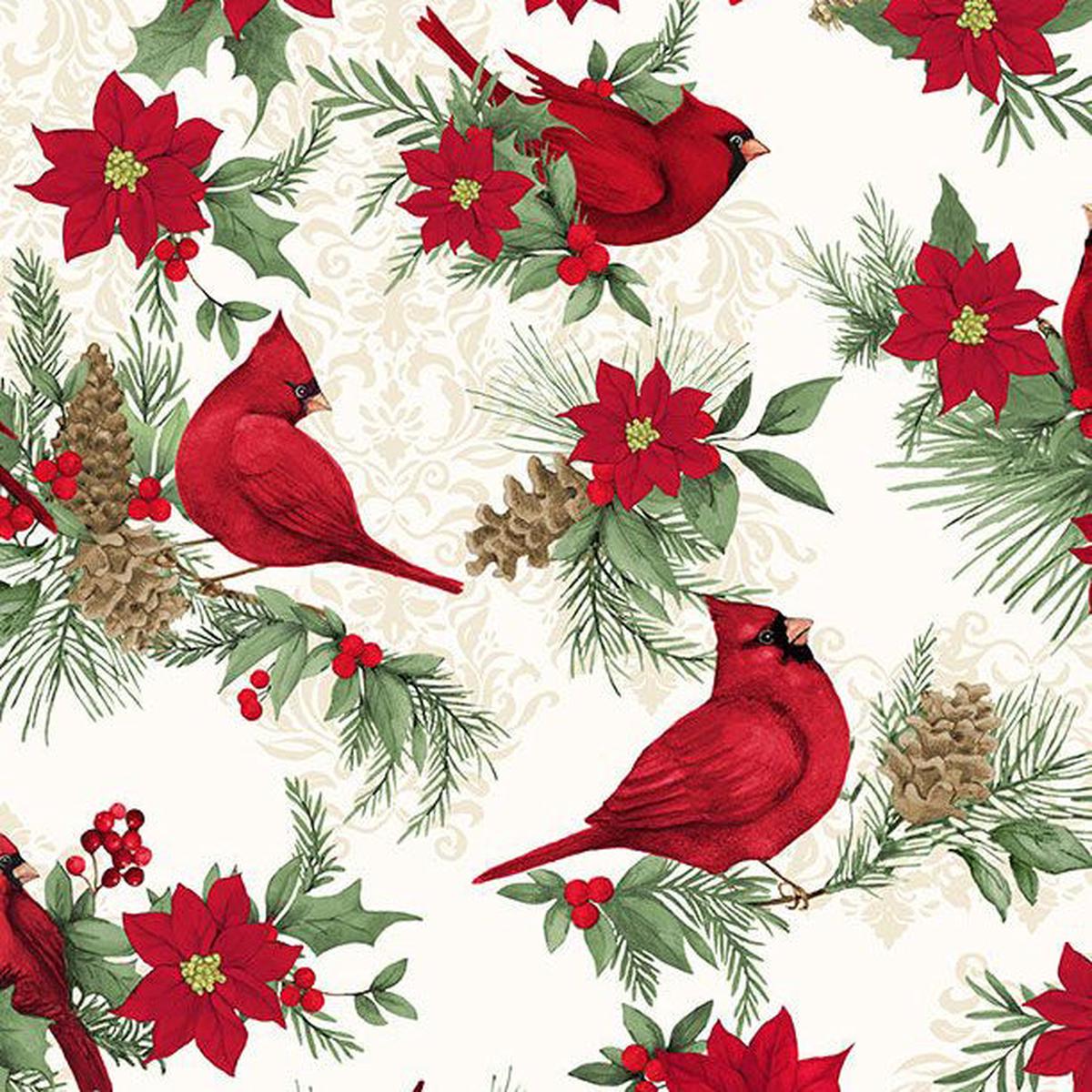 Cardinal Charm Collection All Over Cotton Fabric 39929