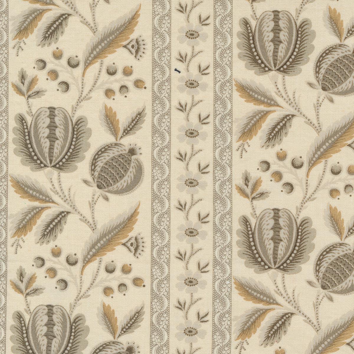 Chateau De Chantilly Collection Picardy Floral Stripes Cotton Fabric 13940