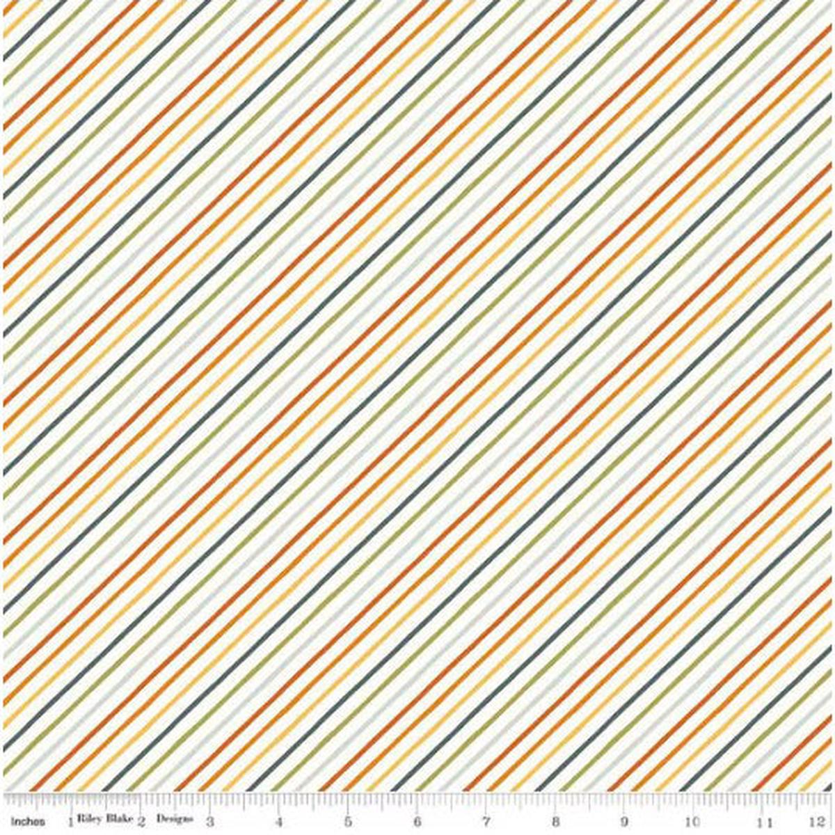 Happy Fall Days Collection Stripes Cotton Fabric C16346