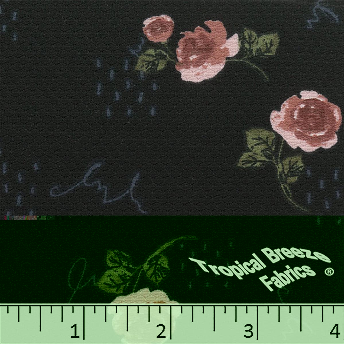 Honeybee Knit Floral Print Fabric 32845