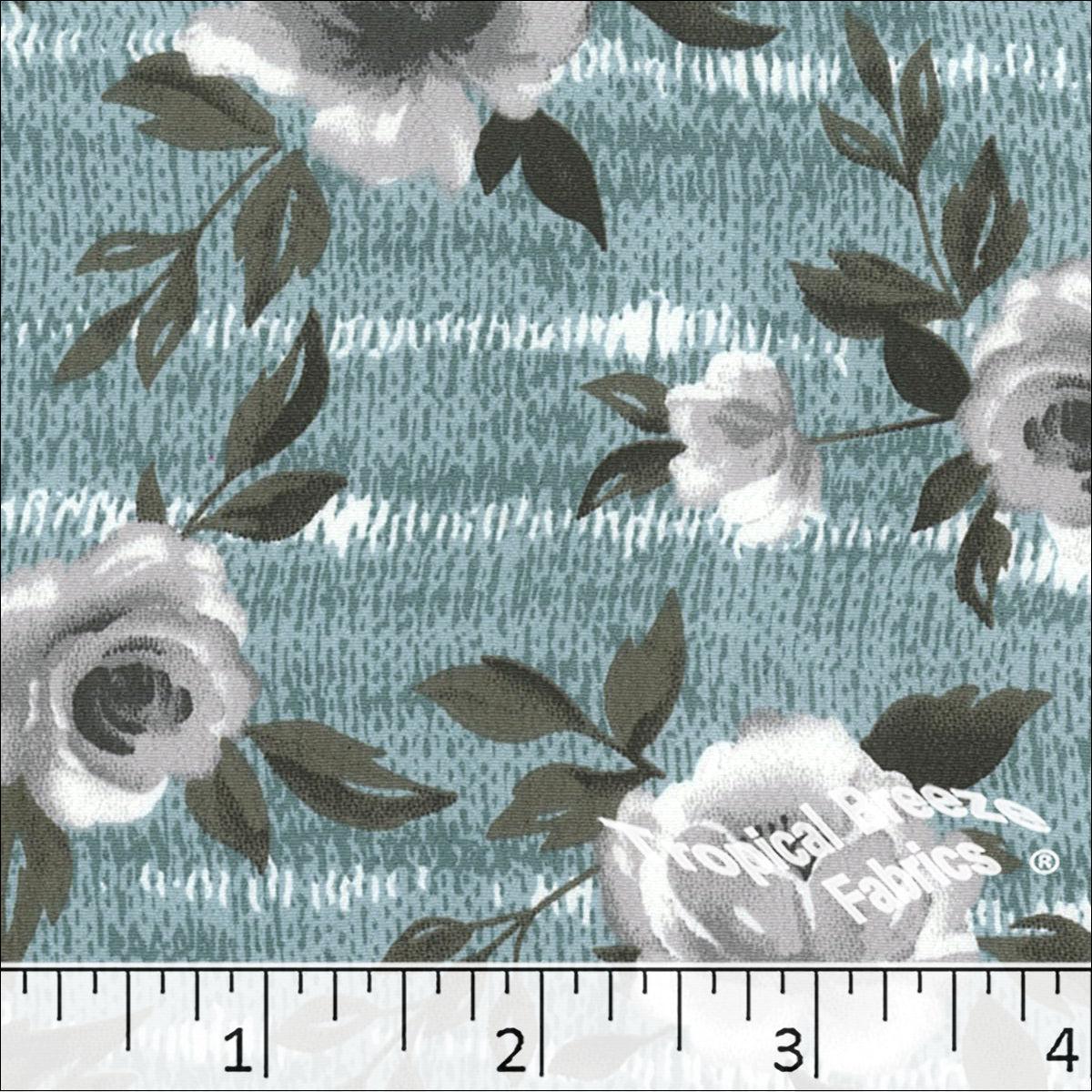 Koshibo Large Floral Print Polyester Fabric 04852