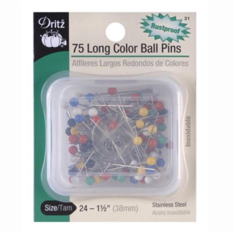 Long Colored Ball Head Pins S-31