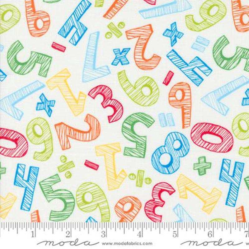 Back to School Collection Numbers Cotton Fabric 20893