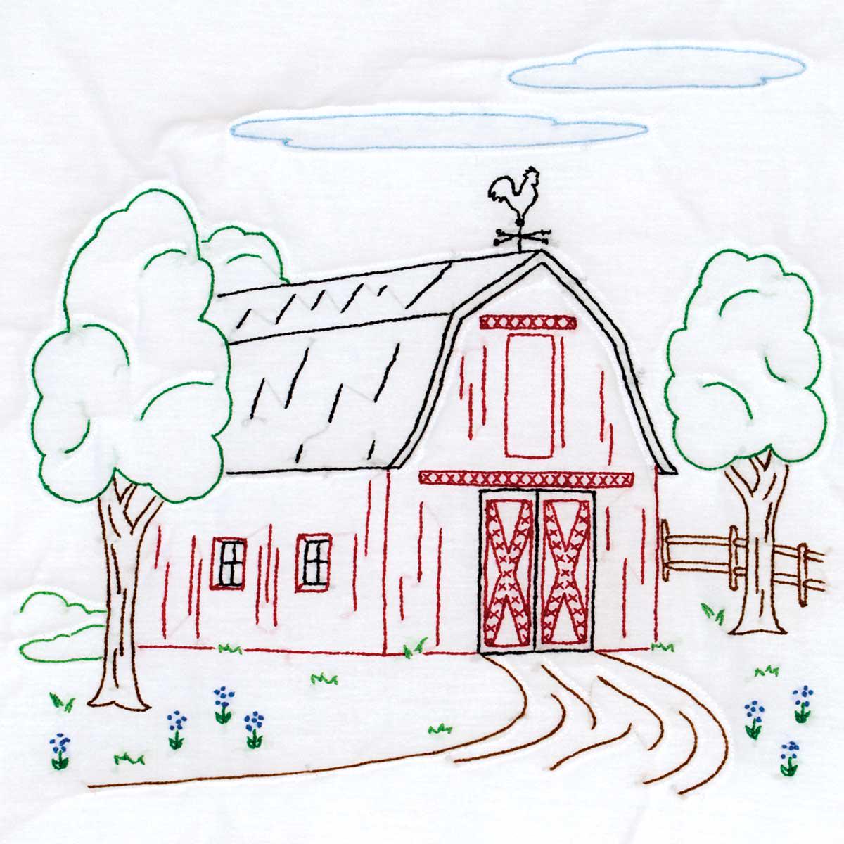 Barn 18-inch Quilt Blocks Cross Stitch & Embroidery Design 732-749