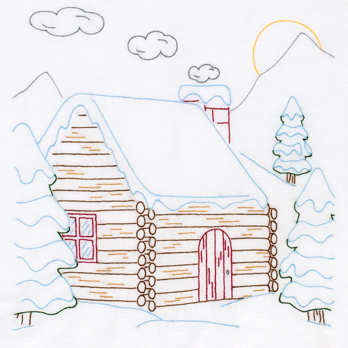 Cabin 18-Inch Quilt Blocks 732-740