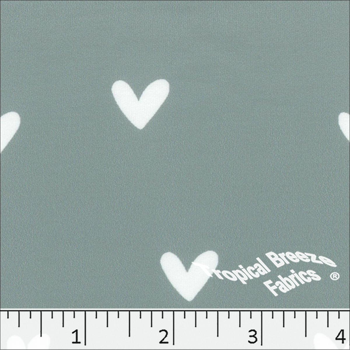 Double Brushed Heart Print Knit Fabric 572613