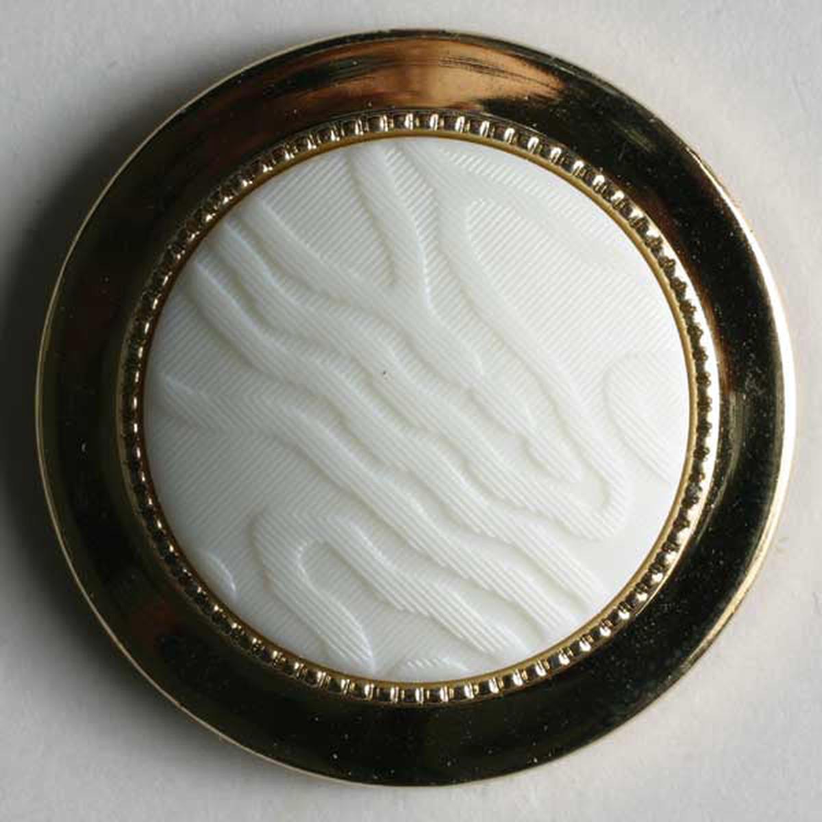 Gold Bordered White Shank Buttons
