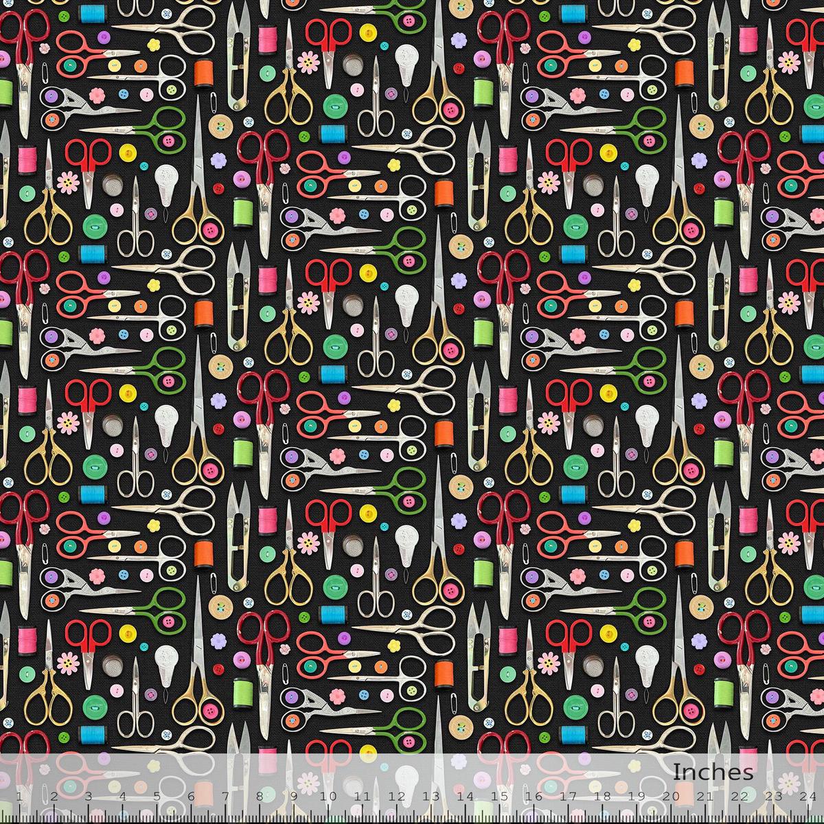 Ive Got A Notion Collection Scissors Themed Fabric DP24539-99