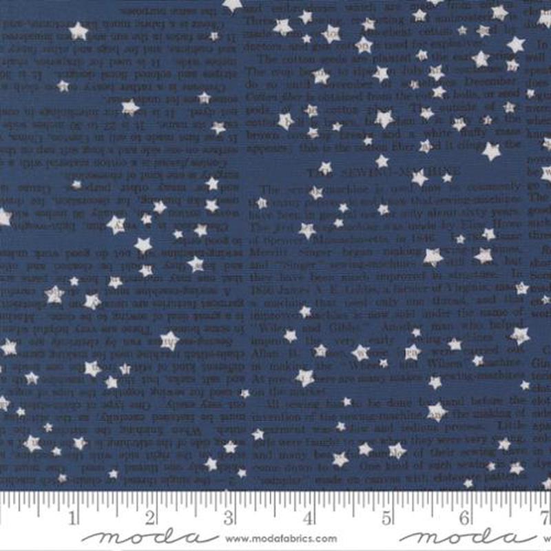 Paper Hamlet Collection Stars and Text Cotton Fabric 39568