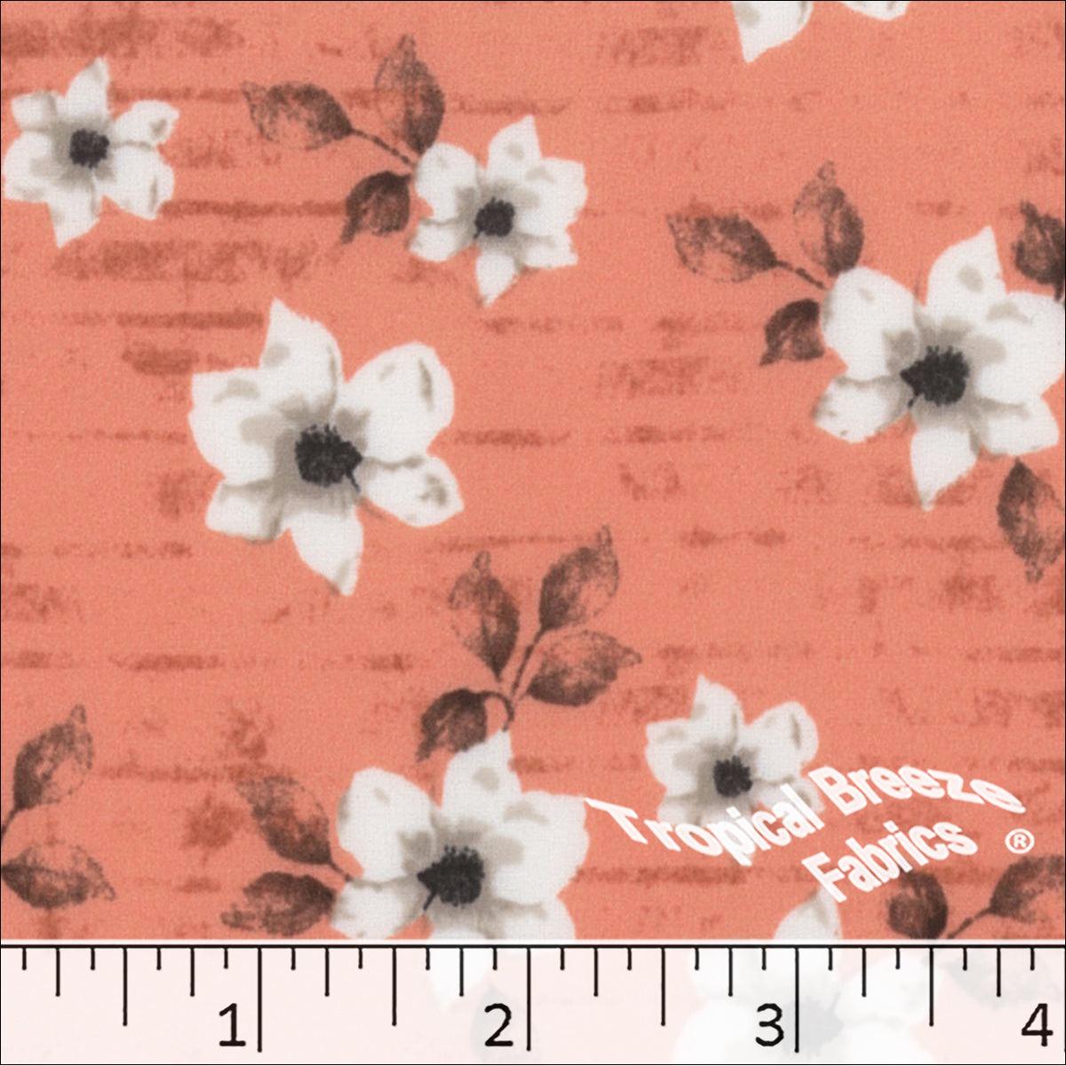 Quick Dry Stretch Crepe Floral Print Fabric 04452