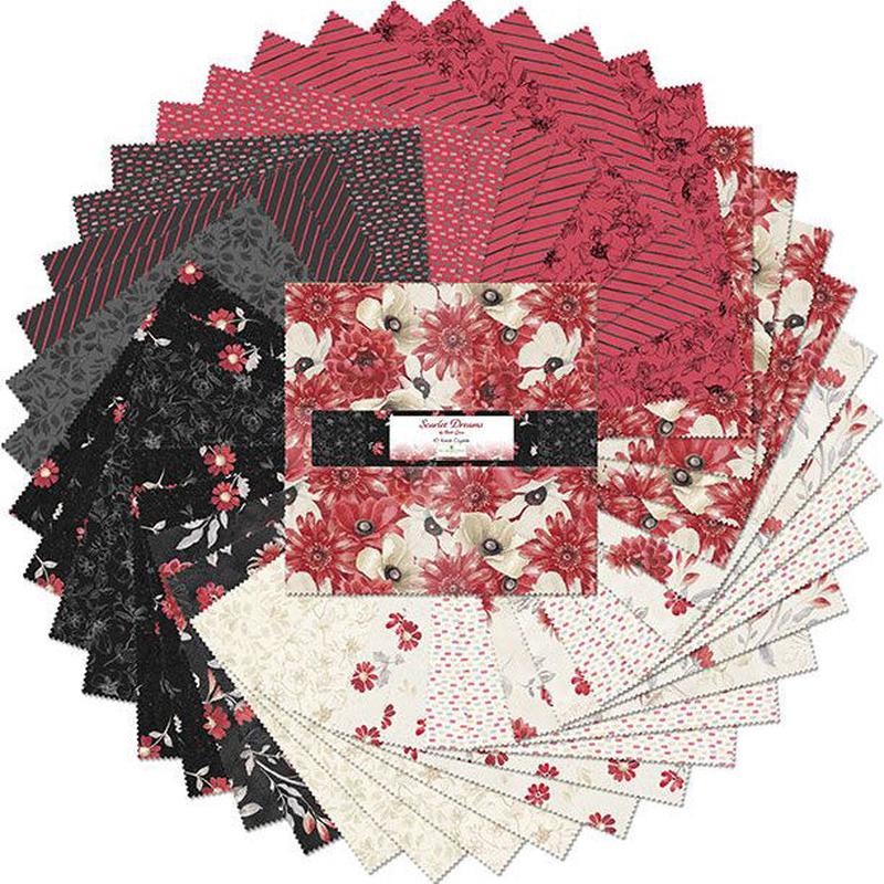 Scarlet Dreams Collection 10 Karat Cotton Crystal Fabric 518-879-518
