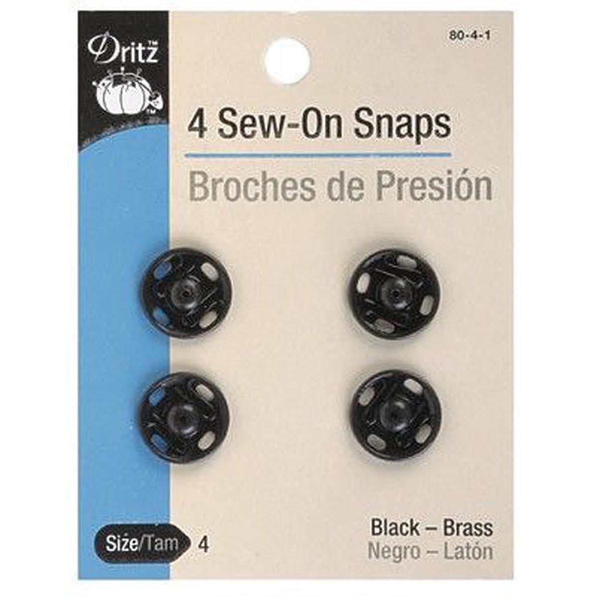 Sew On Snaps Black 80-2-4