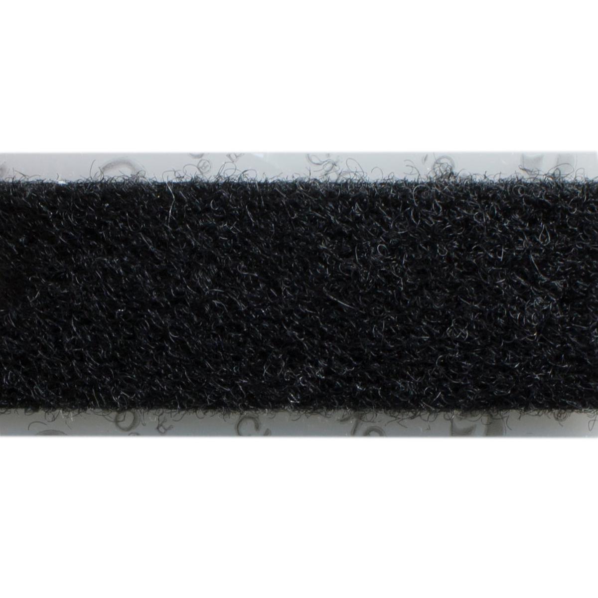 Sticky Back Peel & Stick Fastener for Fabric Black