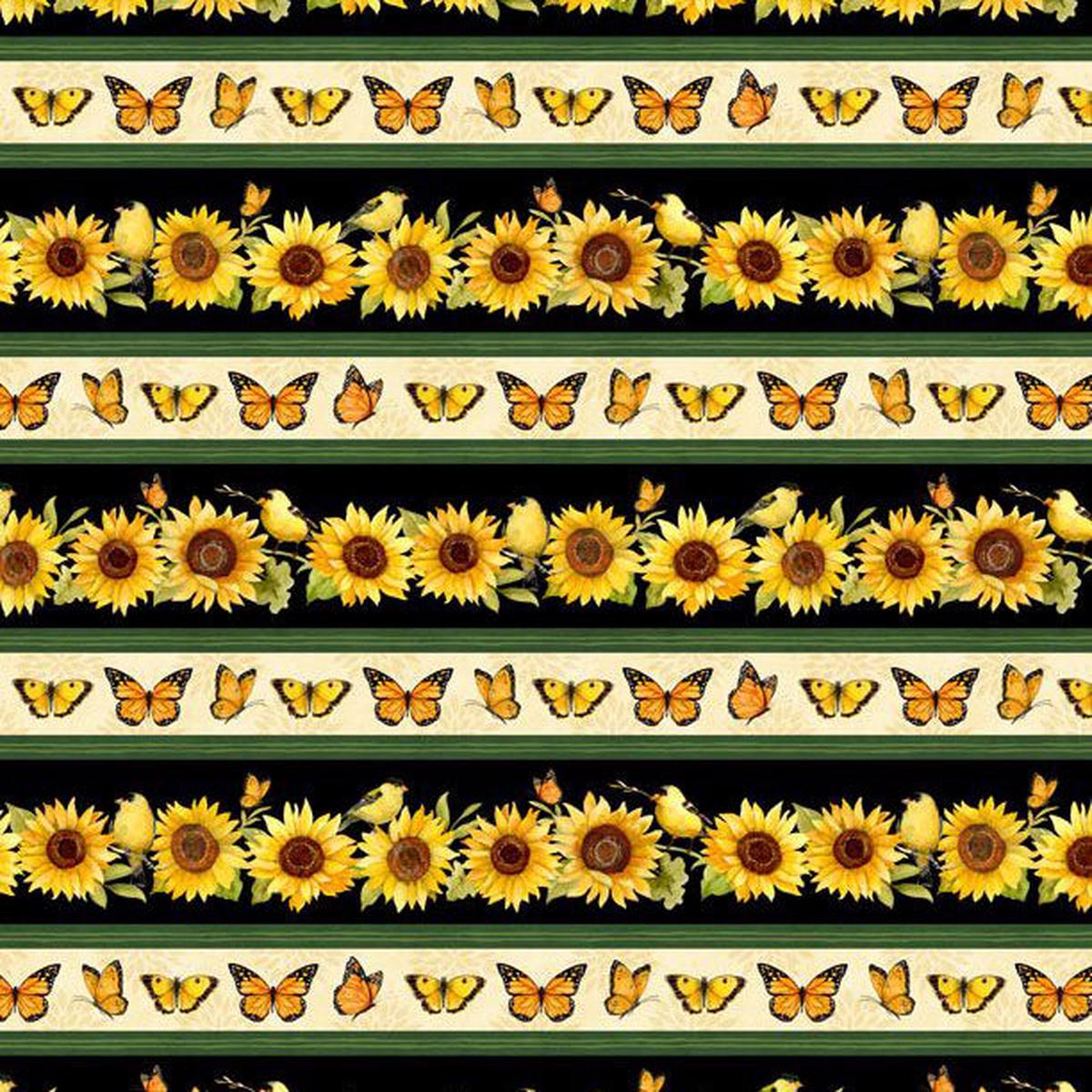 Sunflower Splendor Collection Repeating Stripes Cotton Fabric 83325-957